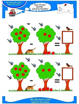 Çocuklar İçin toplam işlemi yaprak testleri 